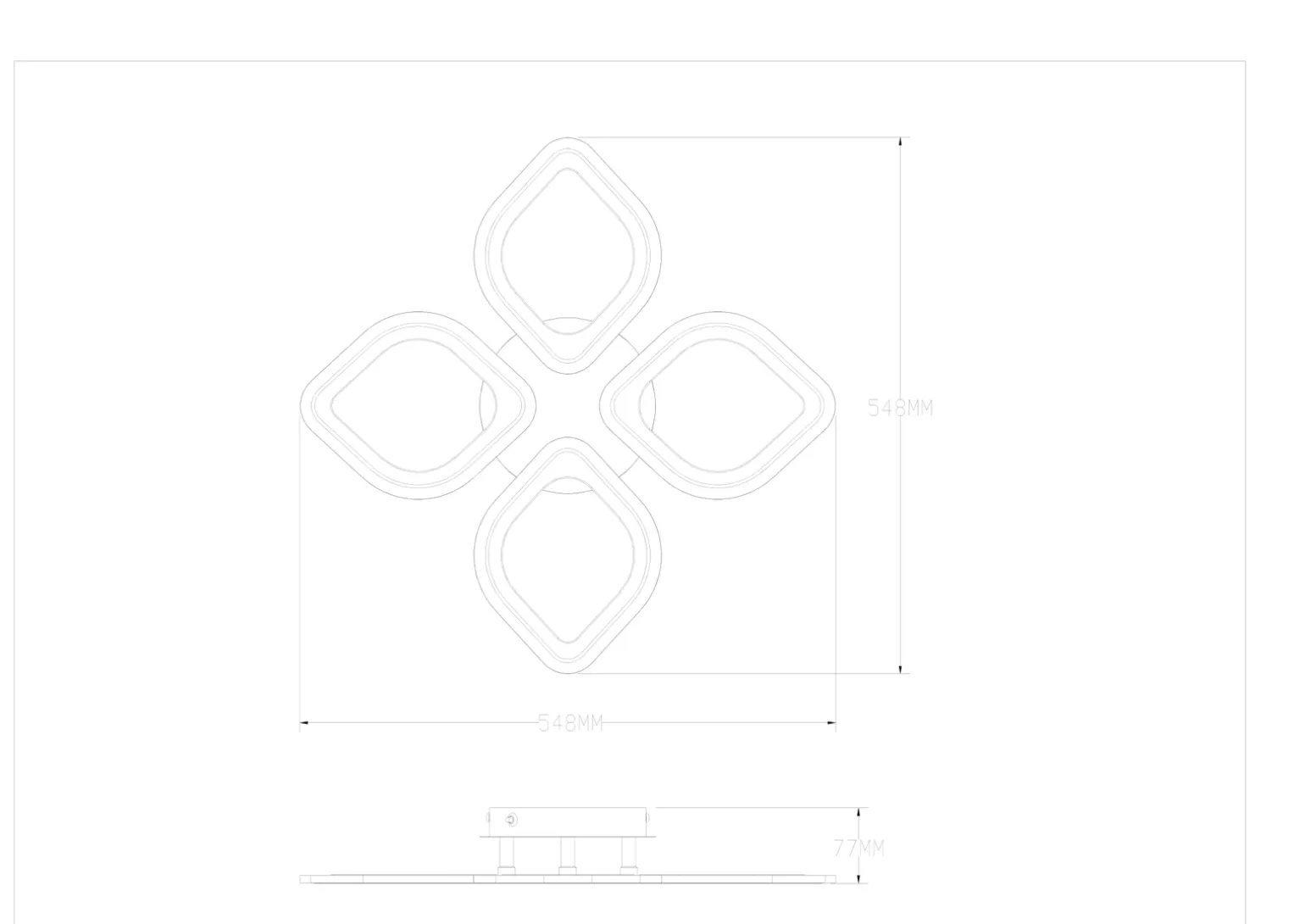 ILLUMIA LAMPA SUFITOWA CZARNA-ZŁOTA/BLACK-GOLD (MS236040R-BK) - Zuma Line
