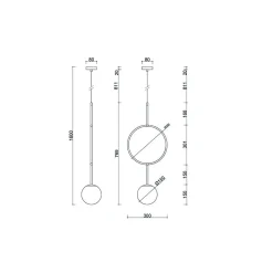 ISUULLA A czarna sufitowa lampa wisząca z podwyższoną szczelnością IP44 (ISA122PS0) - Ummo