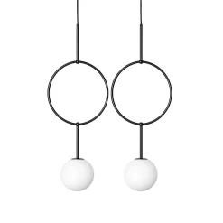 ISUULLA B czarna podwójna lampa sufitowa (ISB222P0) - Ummo