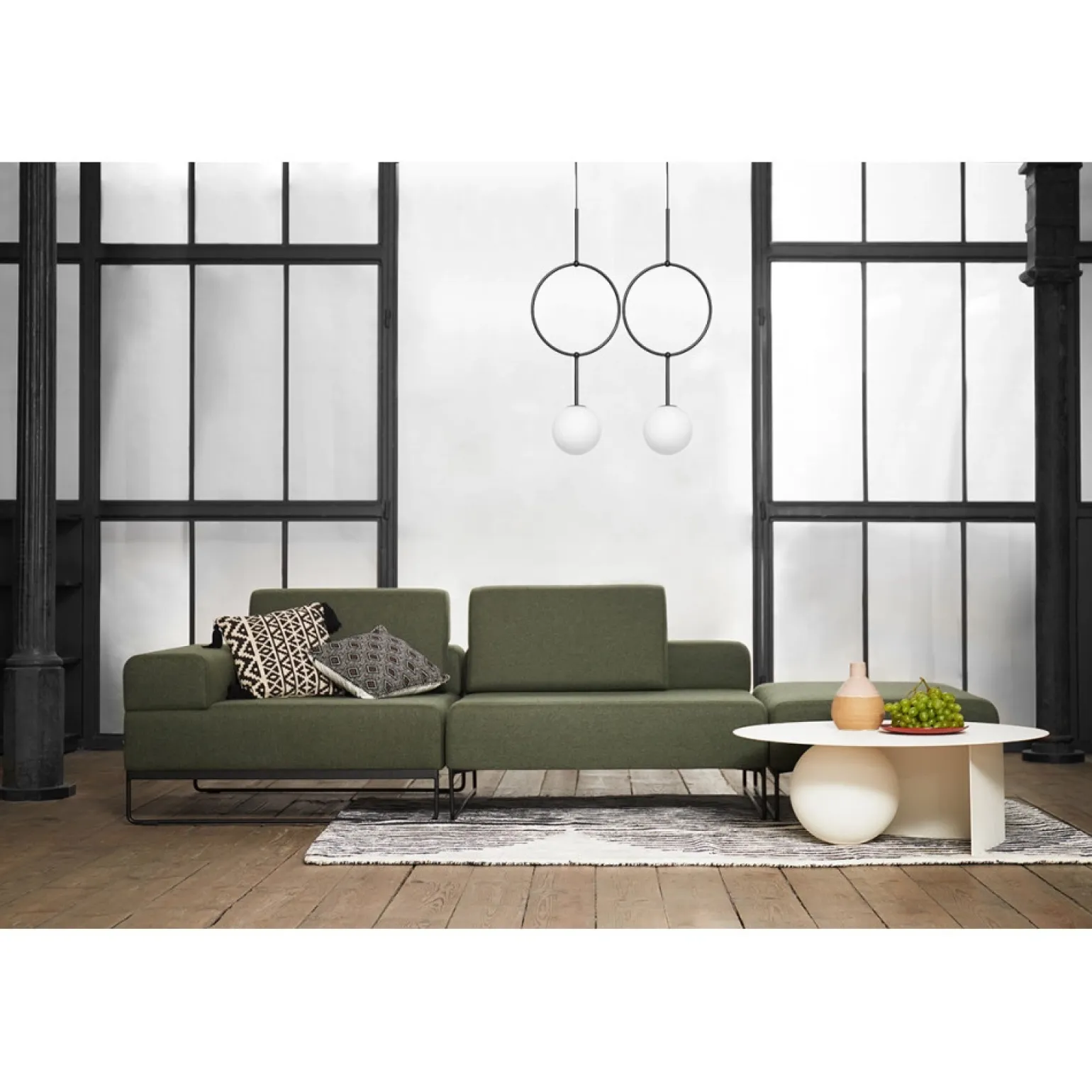 ISUULLA B czarna podwójna lampa sufitowa z podwyższoną szczelnością IP44 (ISB222PS0) - Ummo