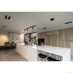 KADUX double, oprawa sufitowa wpuszczana czarna (1007559) - SLV