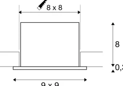 KADUX single, oprawa sufitowa wpuszczana czarna (1007551) - SLV