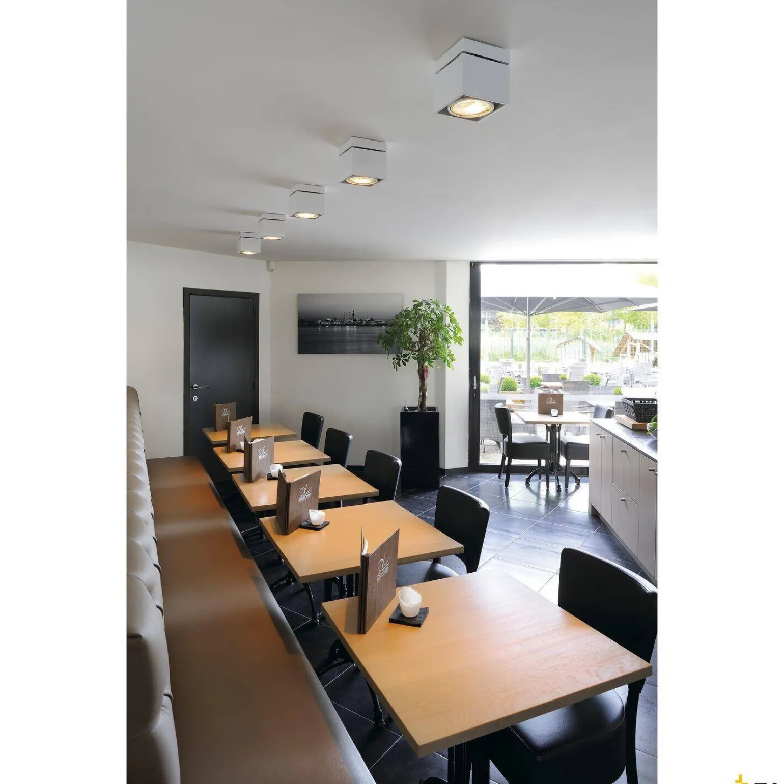 KARDAMOD, lampa sufitowa, jednopunktowa, QPAR111, kwadratowa, biała, maks. 75W (117101) - SLV