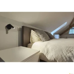 KARPO, lampa ścienna i sufitowa, jednopunktowa, LED, 3000K, okrągła, czarna, z wyłącznikiem, 7,5W (152340) - SLV