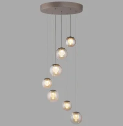 Kaskadowa lampa na pilota, z regulacją światła i wysokości BRĄZOWA (2587-97) - Paul Neuhaus