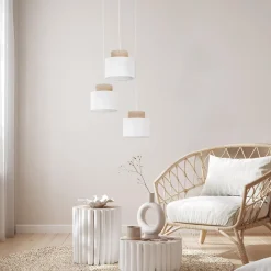Kaskadowa lampa wisząca DUO WHITE JUTA 3 KOŁO (2594) - TK Lighting