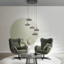 Kaskadowa lampa z płynną regulacją wysokości POSH SZARA (15694-15) - Paul Neuhaus