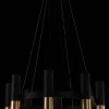 KAVOS LAMPA WISZĄCA 8 PŁ. (black/gold) (8372) - Amplex