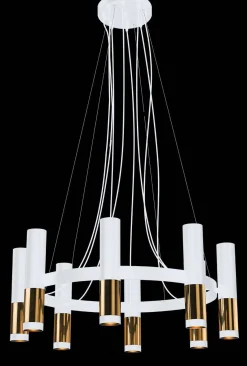 KAVOS LAMPA WISZĄCA 8 PŁ. (white/gold) (0398) - Amplex
