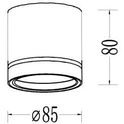 Kendal Oprawa natynkowa 1 x GX53 biała (LP-6331/1SM R2 WH) - Light Prestige