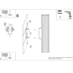 Kinkiet ze ściemniaczem Push Dimm/DALI2 IVAR biały LED 3000K (TH.574) - Thoro Lighting