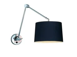 Kinkiet Adam Wall S stelaż AZ 1843 + AZ 2600 klosz black | czarny - średnica 26 - Azzardo