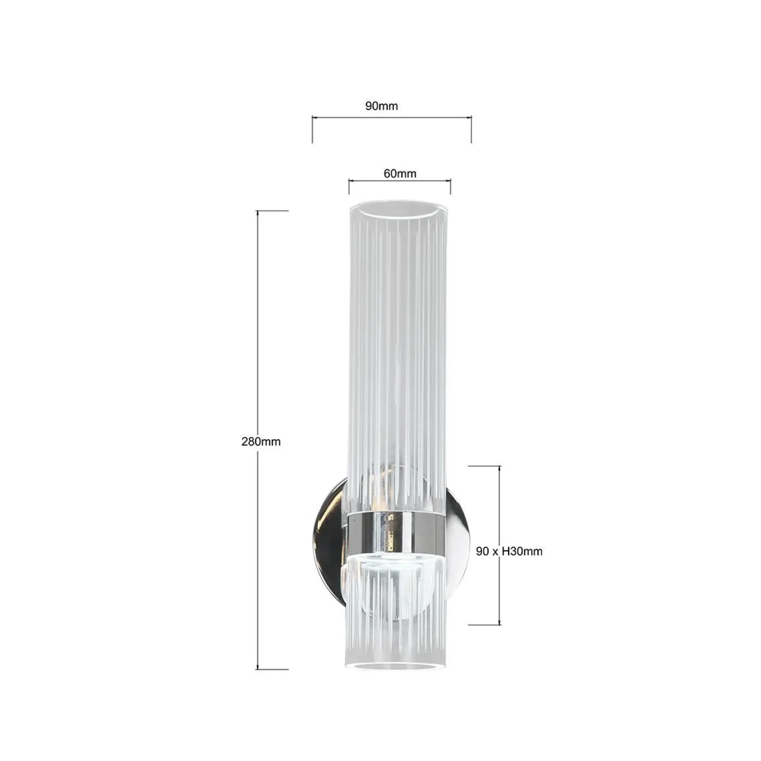 Kinkiet Ambiente chrom LED CCT (LP-1510/1W CH) - Light Prestige