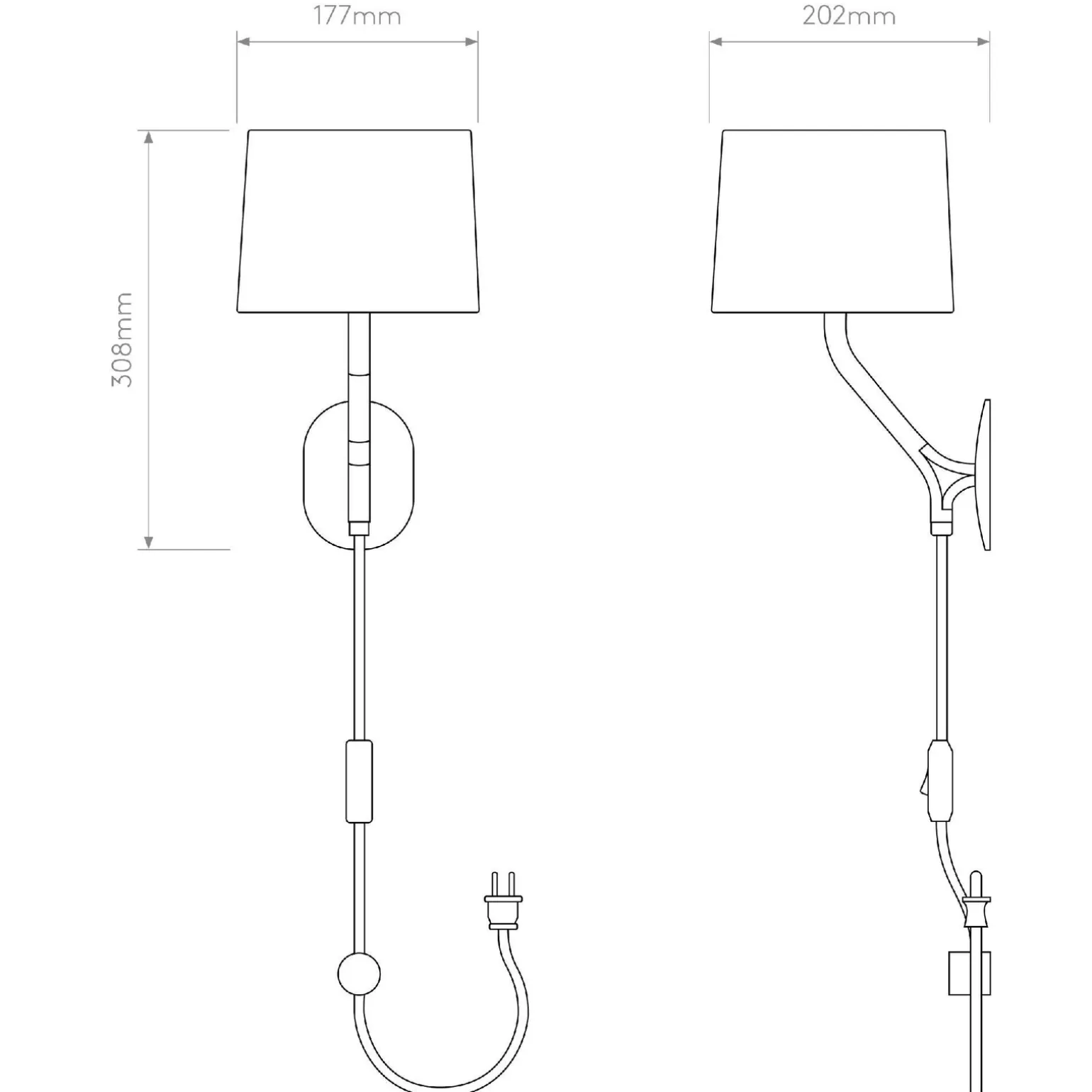 Kinkiet Arbor Plug-In (1479001) - Astro Lighting