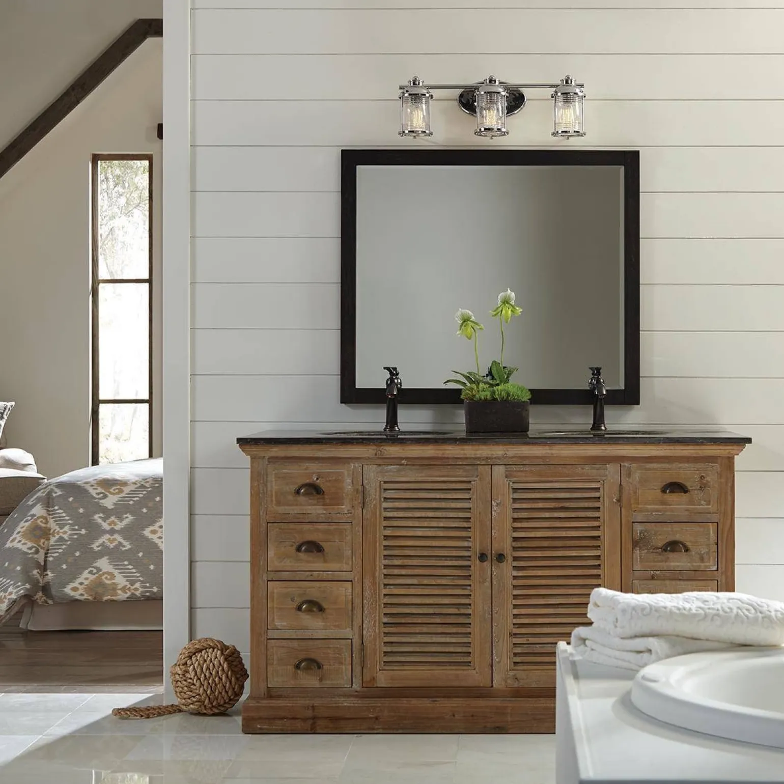 Kinkiet Ashlandbay - 3 źródła światła - Polerowany chrom (QN-ASHLANDBAY3-PC-BATH) - Quintiesse