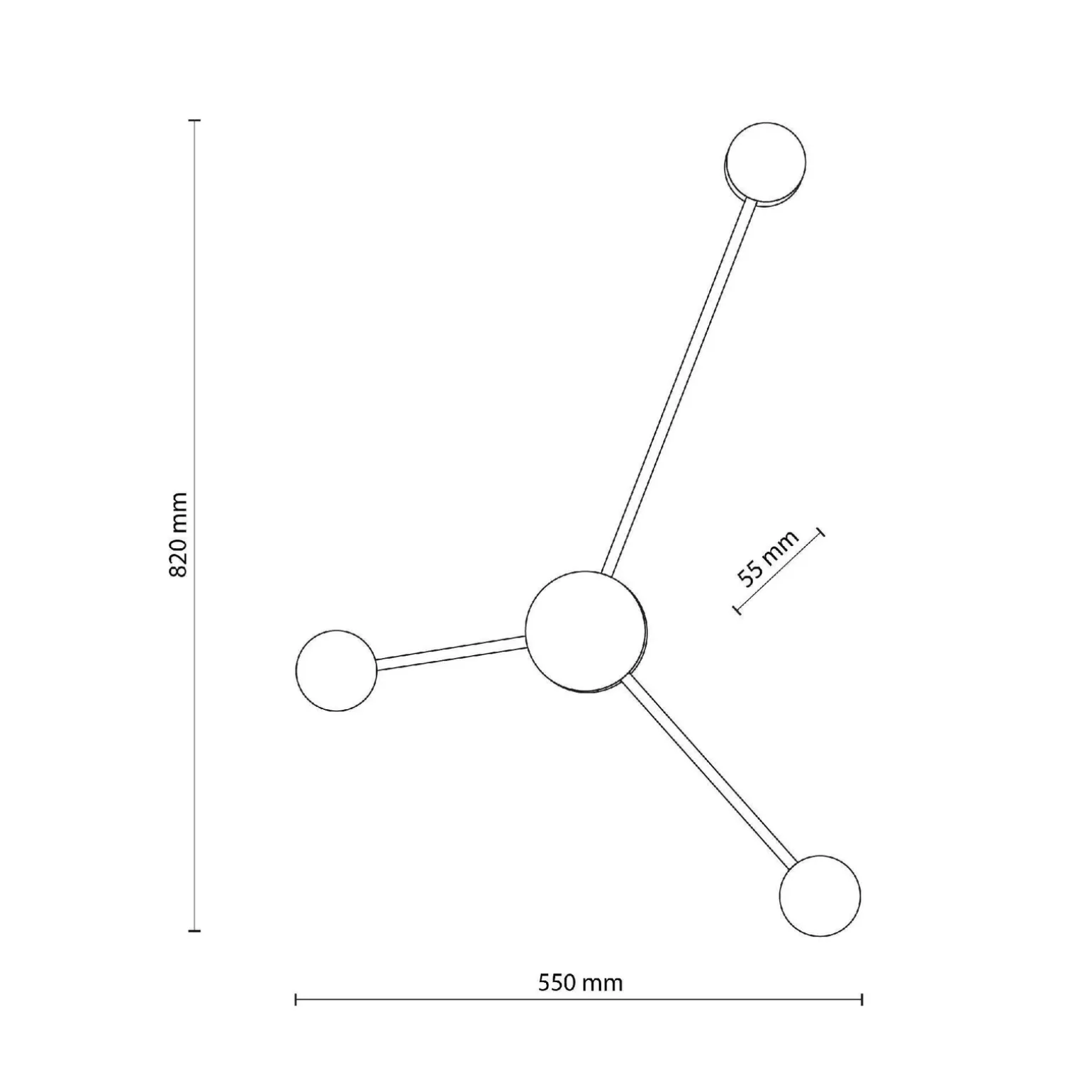 Kinkiet AVIA czarny 3 PŁ (6809) - TK Lighting