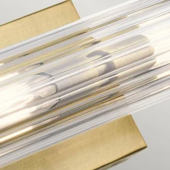 Kinkiet Azores - 2 źródła światła - Naturalny mosiądz (QN-AZORES2-NBR) - Quintiesse