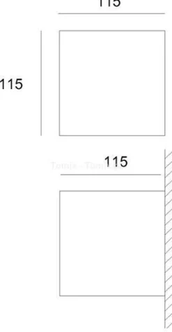 Kinkiet betonowy CUBE kol. ciemnoszary (D341184)