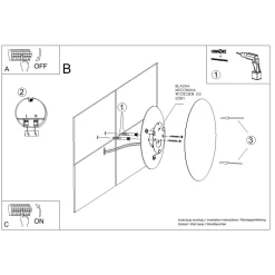 Kinkiet BORGEN czarny LED 3000K (TH.469) - Thoro Lighting