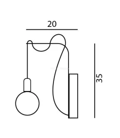 Kinkiet BORNHOLM kol. biały (67985) Ramko