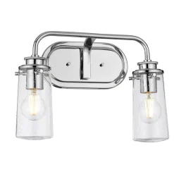 Kinkiet Braelyn - 2 źródła światła - Polerowany chrom (QN-BRAELYN2-PC) - Quintiesse