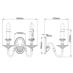 Kinkiet Cambridge (HK-CAMBRIDGE2) - Elstead Lighting
