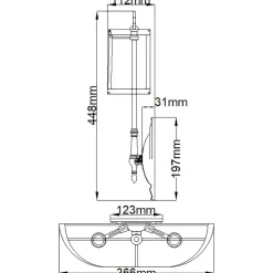 Kinkiet Cambridge (HK-CAMBRIDGE2-B) - Elstead Lighting