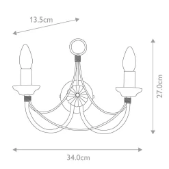 Kinkiet Carisbrooke (CB2-BLACK) - Elstead Lighting