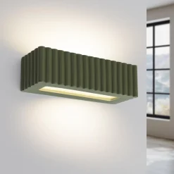 Kinkiet ceramiczny RIGATA zielony oliwkowy (SL.1888) - Sollux Lighting