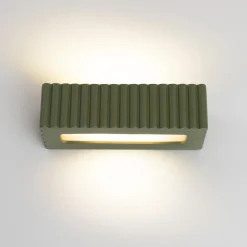 Kinkiet ceramiczny RIGATA zielony oliwkowy (SL.1888) - Sollux Lighting