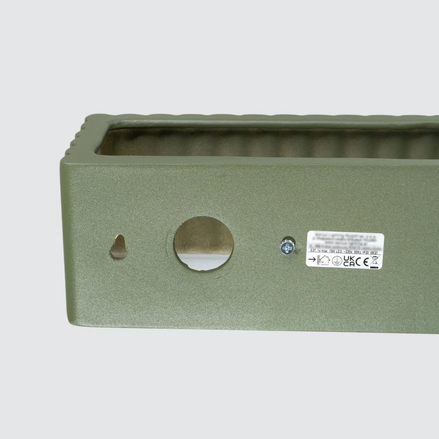 Kinkiet ceramiczny RIGATA zielony oliwkowy (SL.1888) - Sollux Lighting