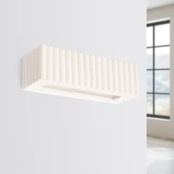 Kinkiet ceramiczny RIGATA biały (SL.1885) - Sollux Lighting