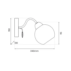 Kinkiet Connor White 1xE27 (MLP0875) - Milagro