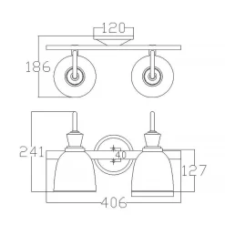 Kinkiet Cora (KL-CORA2-BATH) - Elstead Lighting