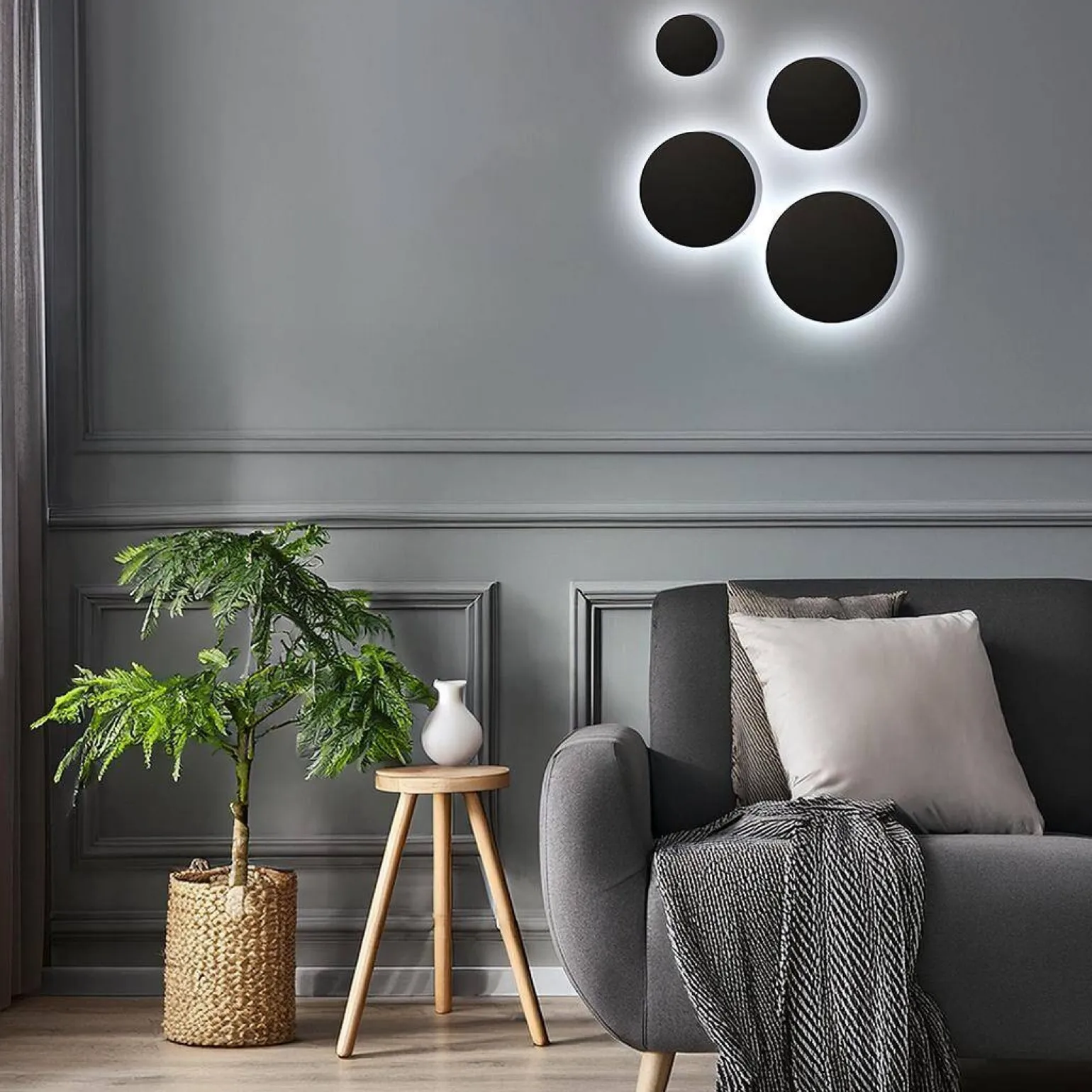 Kinkiet Disk 9W 3CCT IP65 Czarny (ML1285) - Milagro