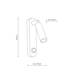 Kinkiet ENZA czarny (6621) - TK Lighting