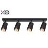 Kinkiet GU10 LED x4 czarny+złoty (XD-IK264B) - Xudo