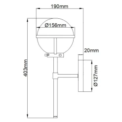 Kinkiet Hollis (HK-HOLLIS1-O-BK-BATH) - Elstead Lighting