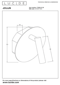 Kinkiet JOLIJN (77288/03/30) - Lucide
