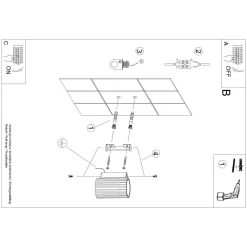 Kinkiet KARBON 10 ochra czerwona (SL.1654) - Sollux Lighting
