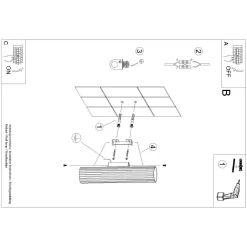 Kinkiet KARBON 30 ochra czerwona (SL.1634) - Sollux Lighting