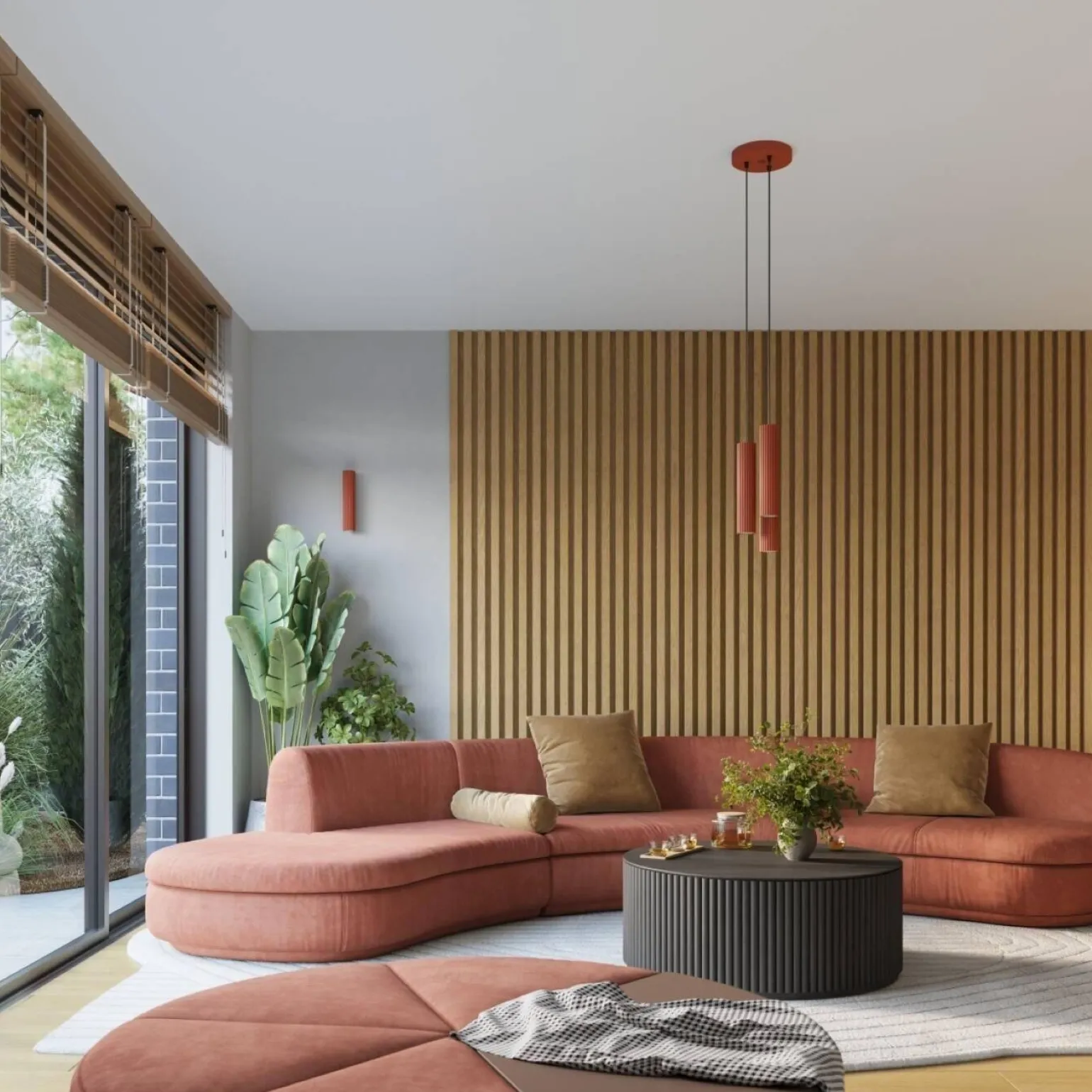 Kinkiet KARBON 30 ochra czerwona (SL.1634) - Sollux Lighting