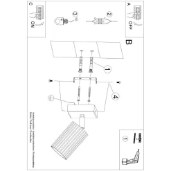 Kinkiet KARBON biały (SL.1540) - Sollux Lighting