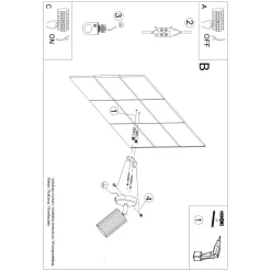 Kinkiet KARBON biały z włącznikiem (SL.1541) - Sollux Lighting