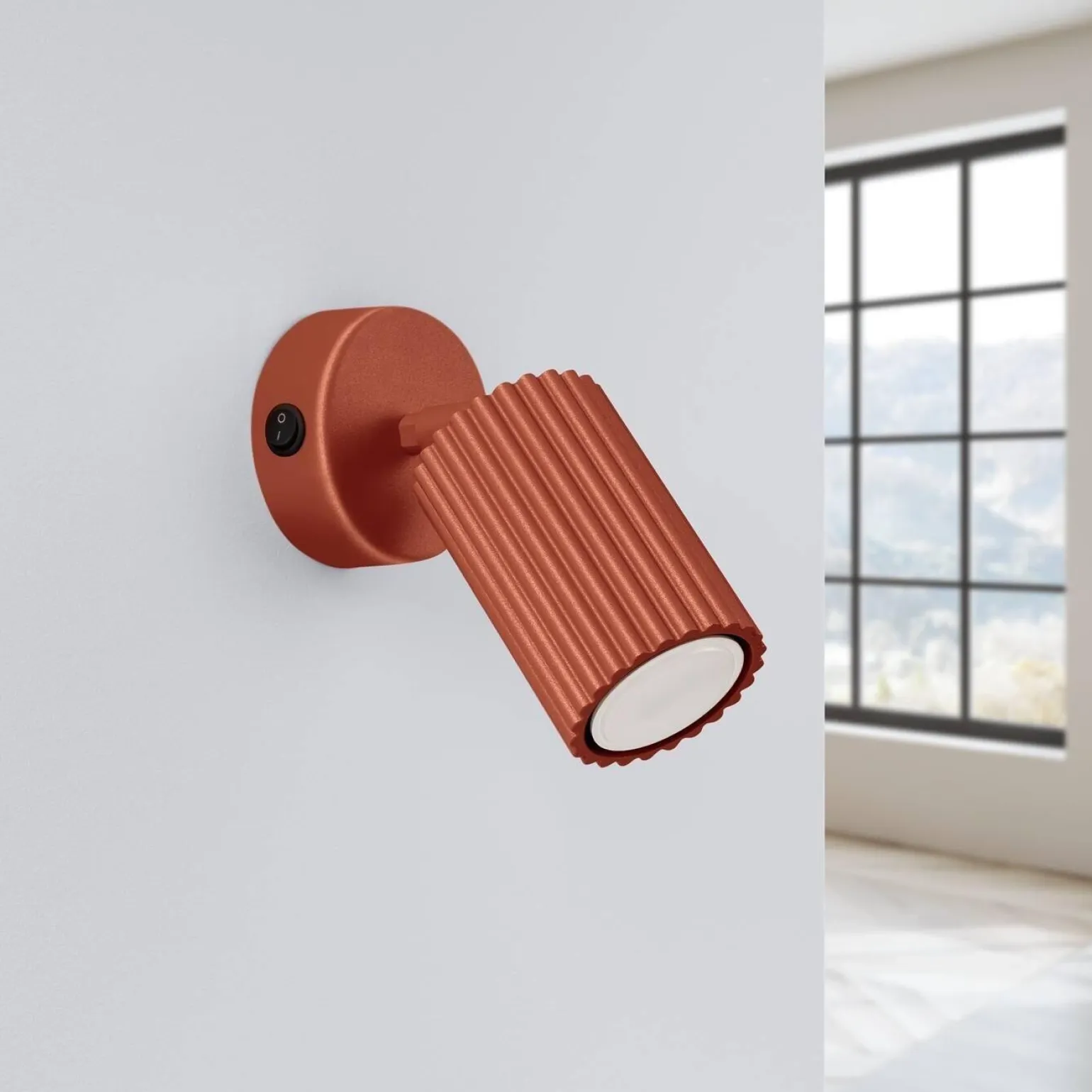 Kinkiet KARBON ochra czerwona z włącznikiem (SL.1636) - Sollux Lighting