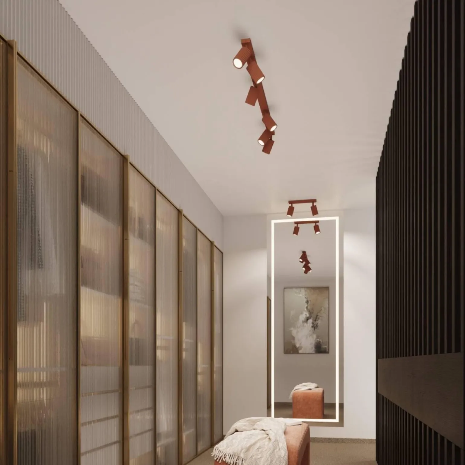 Kinkiet KARBON ochra czerwona z włącznikiem (SL.1636) - Sollux Lighting