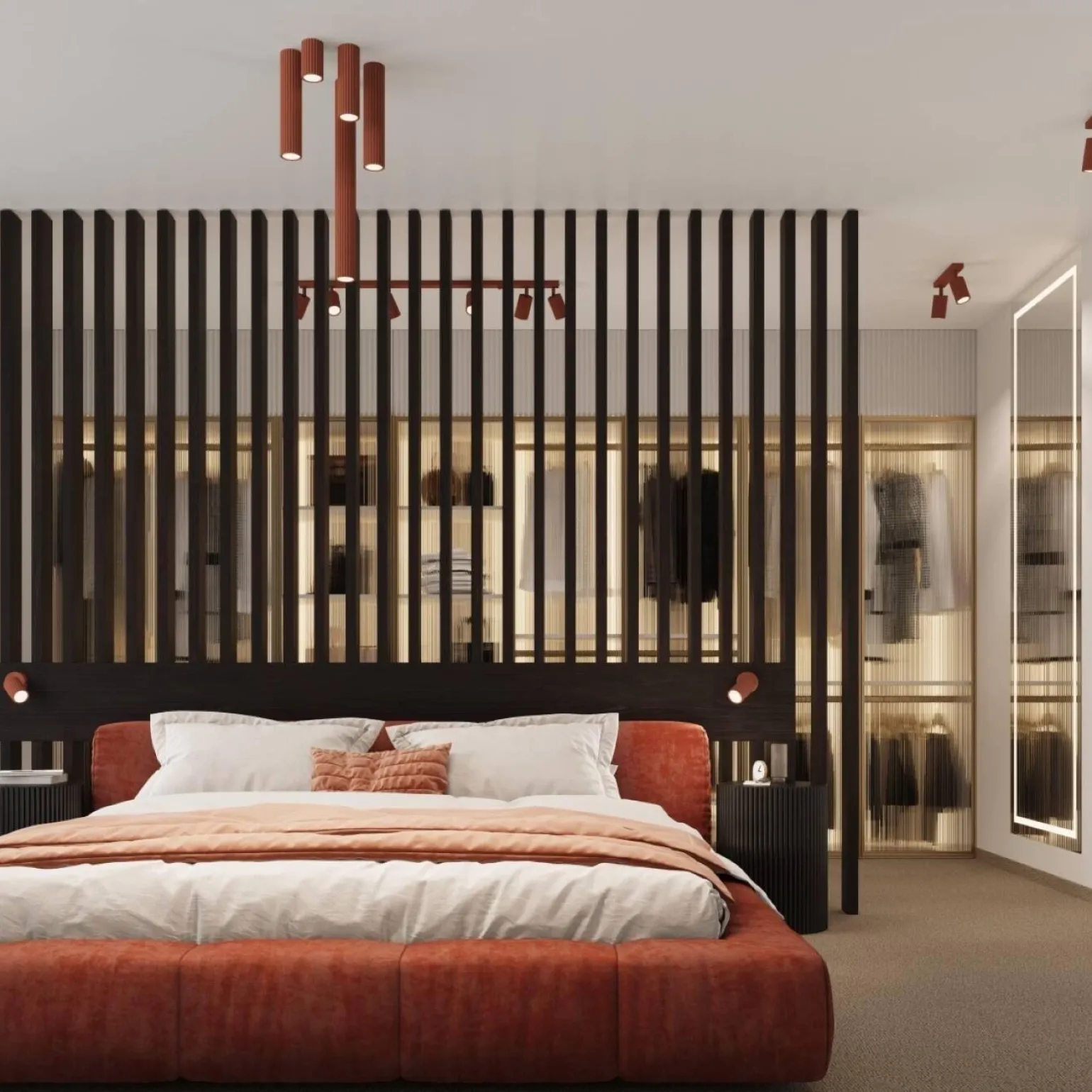 Kinkiet KARBON ochra czerwona z włącznikiem (SL.1636) - Sollux Lighting