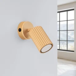 Kinkiet KARBON złoty z włącznikiem (SL.1560) - Sollux Lighting