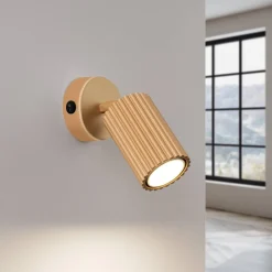 Kinkiet KARBON złoty z włącznikiem (SL.1560) - Sollux Lighting