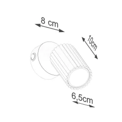 Kinkiet KARBON złoty z włącznikiem (SL.1560) - Sollux Lighting
